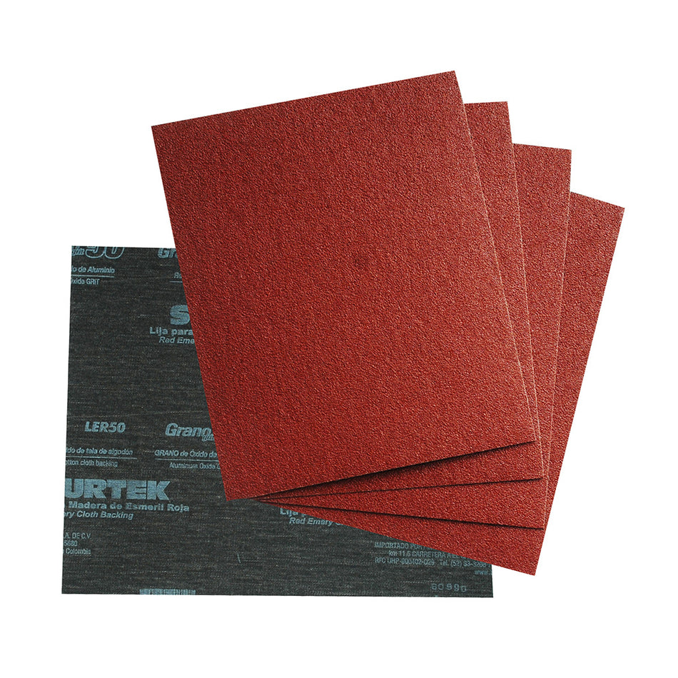 Lija roja para esmeril, grano 50 Surtek LER50