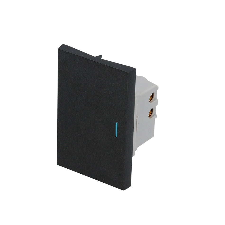 Interruptor 1/1, línea Premium, color negro Surtek P607N