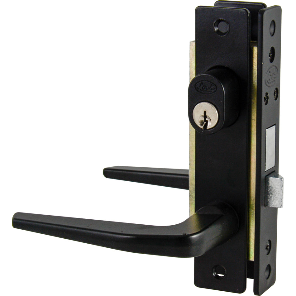 Cerradura clásica para puerta de aluminio función doble, negro, llave estándar Lock 19CL