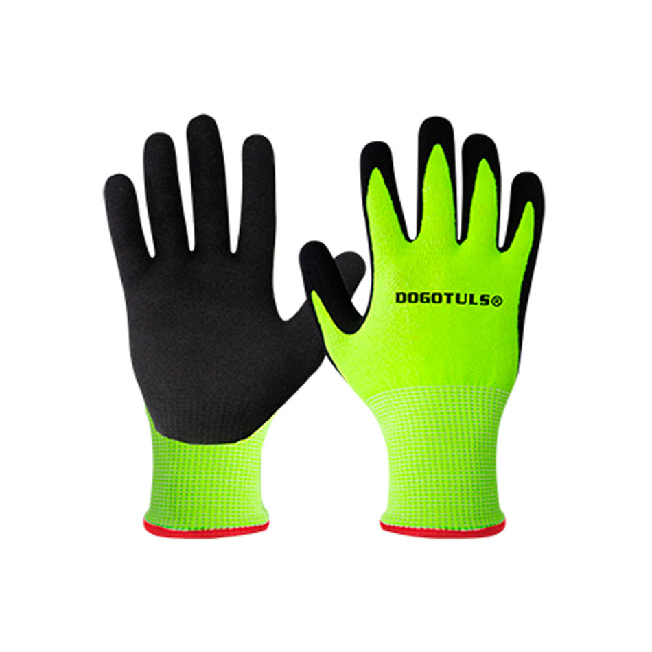 GUANTE ANTICORTE ALTAVISIBILIDAD NITRILO DOGOTULS HW3060
