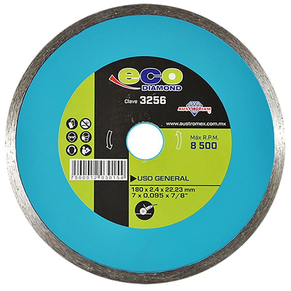 Disco de diamante de 180 x 2.4 x 22.23 m
