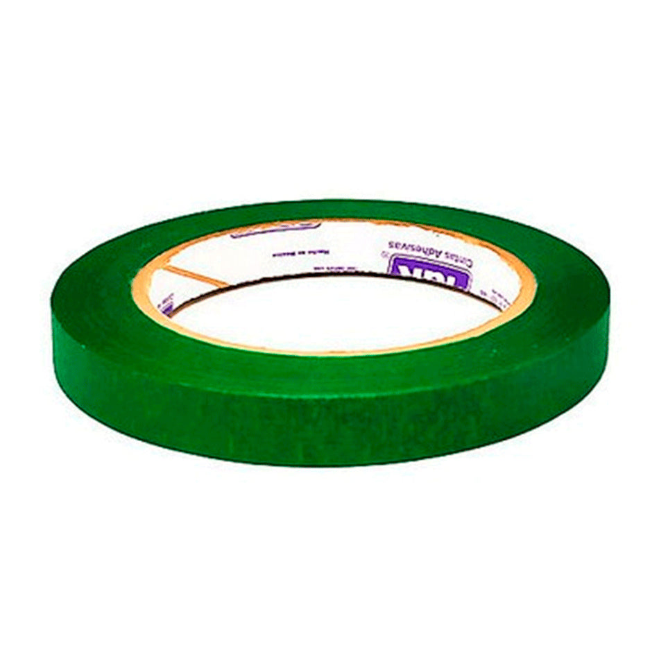 CINTA MASKING COLOR VERDE 12mm X 50mts # TUK 100507