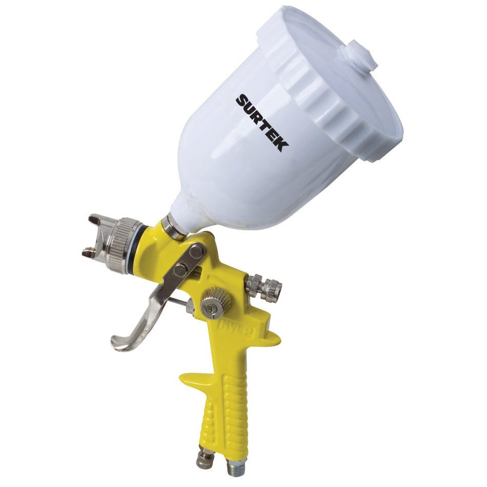 Pistola para pintar terminados baja presion, capacidad 600 ml, 50 PSI Surtek PPG1