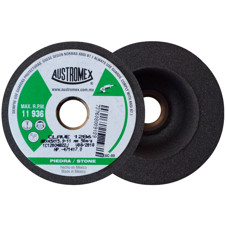 Copa abrasiva de 80 x 45 x 15.9-11H mm p