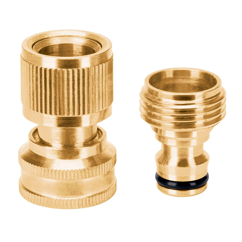 Conector 3/4' rápido de latón manguera-a