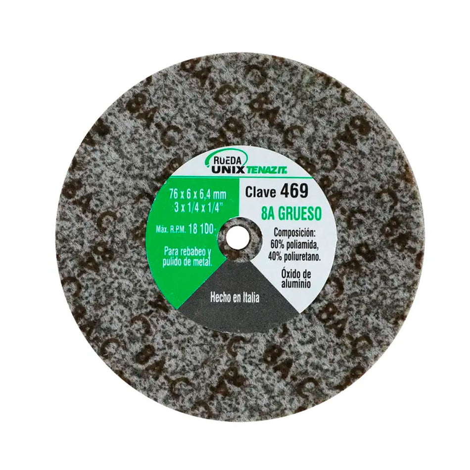 Disco unix de óxido de aluminio grano me