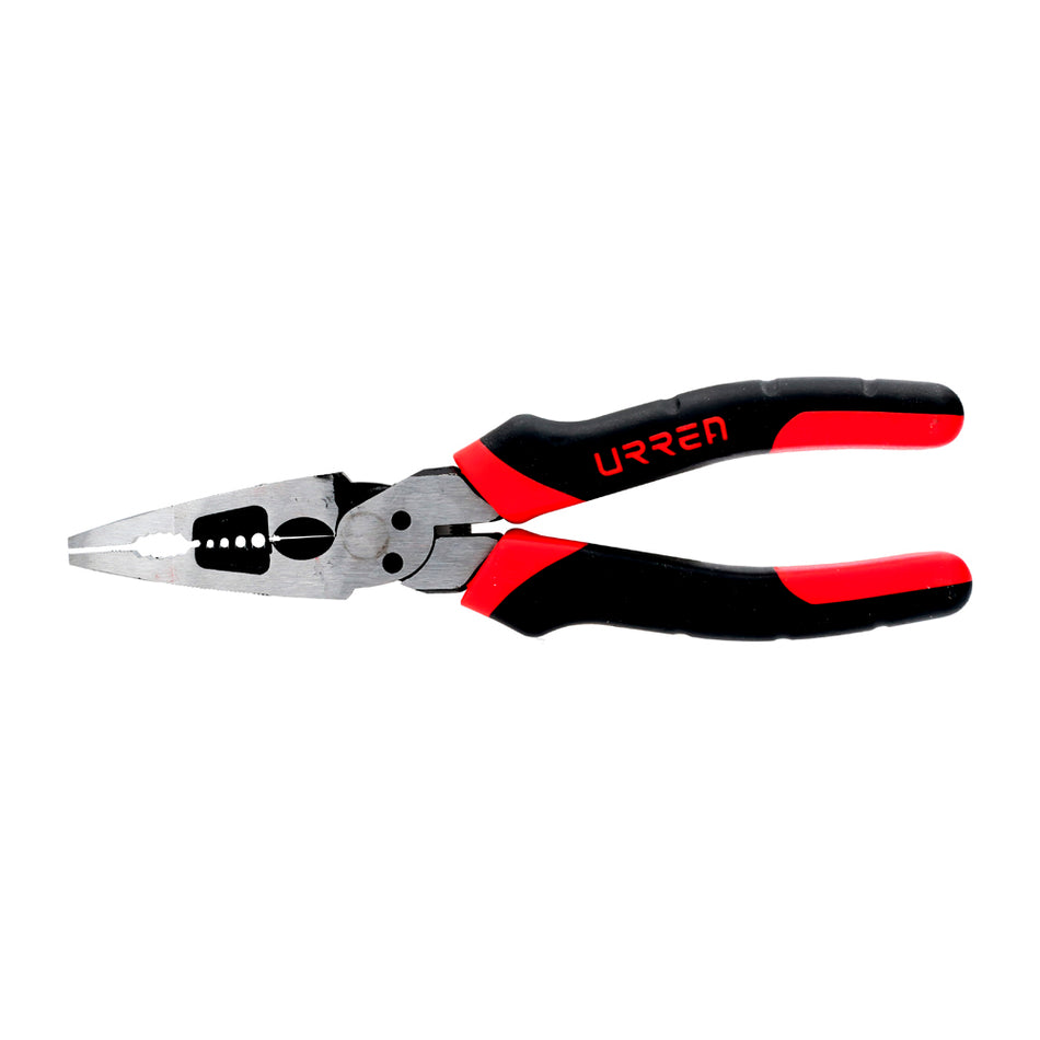 Pinza multipropósitos con mango bimaterial de 8" punta larga Urrea 2292MP