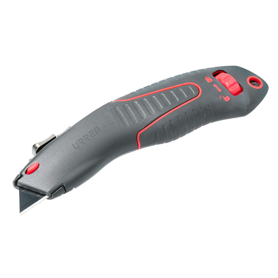 Navaja utilitaria retráctil curva de 7", hoja recubierta con PTFE Urrea 690A