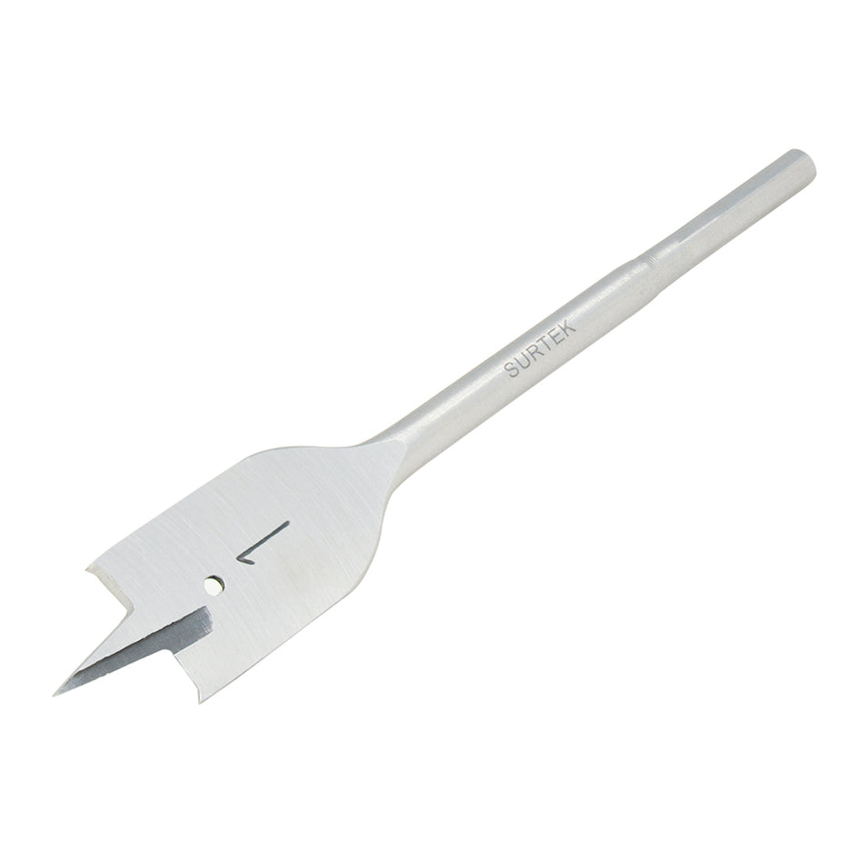 Broca para madera de acero al carbono tipo manita 1" zanco de 1/4" Surtek BP1