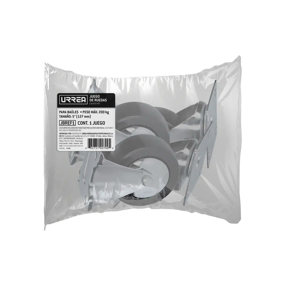Juego de ruedas 5" para baúl de trabajo, 4 piezas Urrea JBREF1