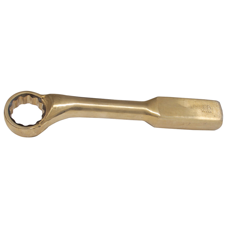 Llave de golpe acodada de bronce-aluminio antichispa métrica, 12 puntas, 33 mm Urrea UH2633SWM