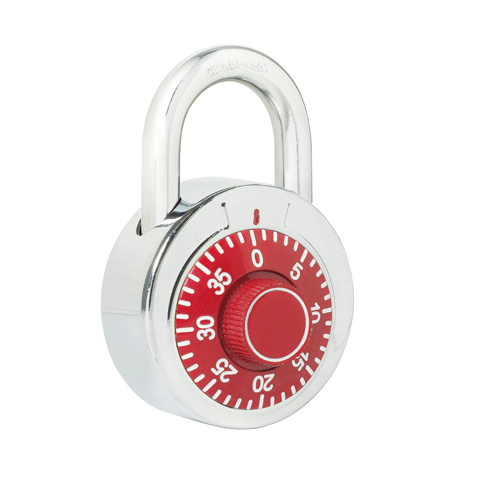 Candado de combinación de disco, rojo, 50 mm Lock L26S50RJB