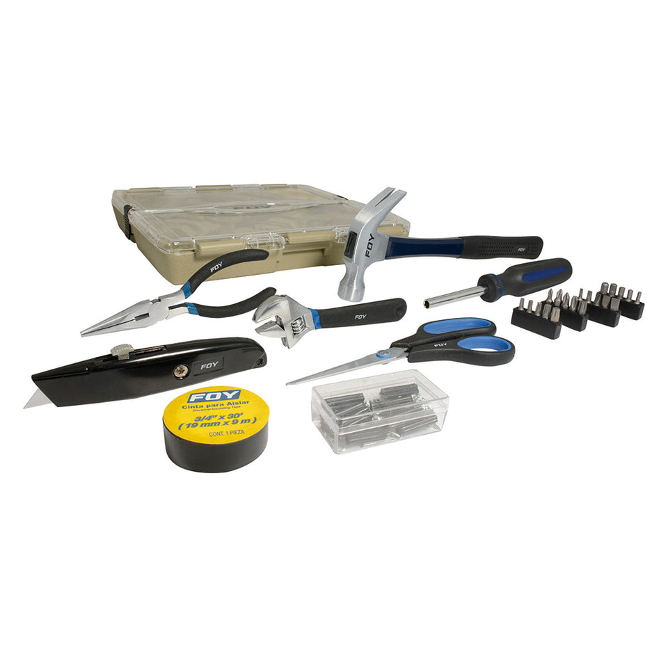 Juego combinado de herramienta 28 piezas, con caja dispensadora Foy 144037
