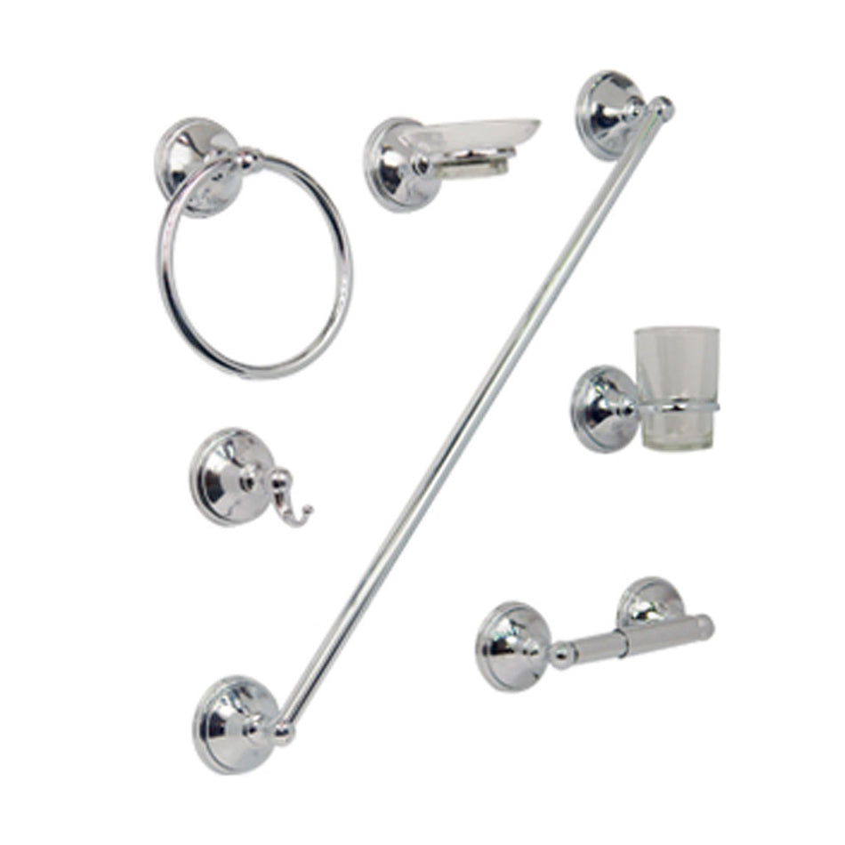 JGO.ACCESORIOS P/BAÑO CROMO ( CAPRI ), R