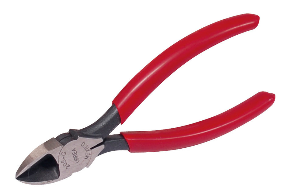 Pinza para electricista con mango rubber grip de 5-13/32" corte diagonal Urrea 205G