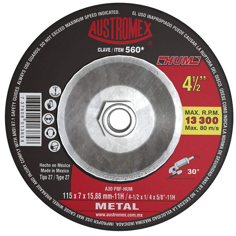 Disco abrasivo de 115 x 7 x 15.88 mm -11
