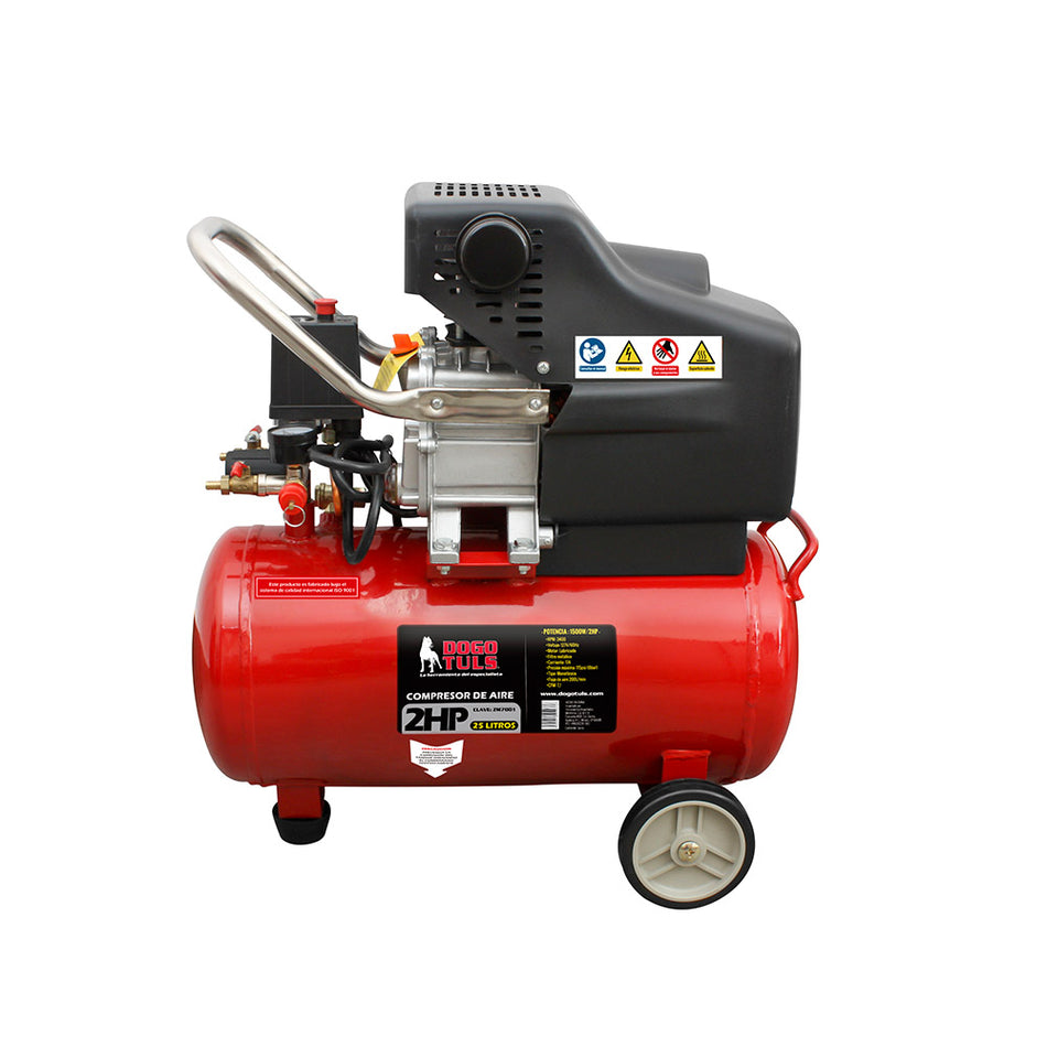 COMPRESOR AIRE 2HP 25L DIRECTO COBRE DOGOTULS ZM7001