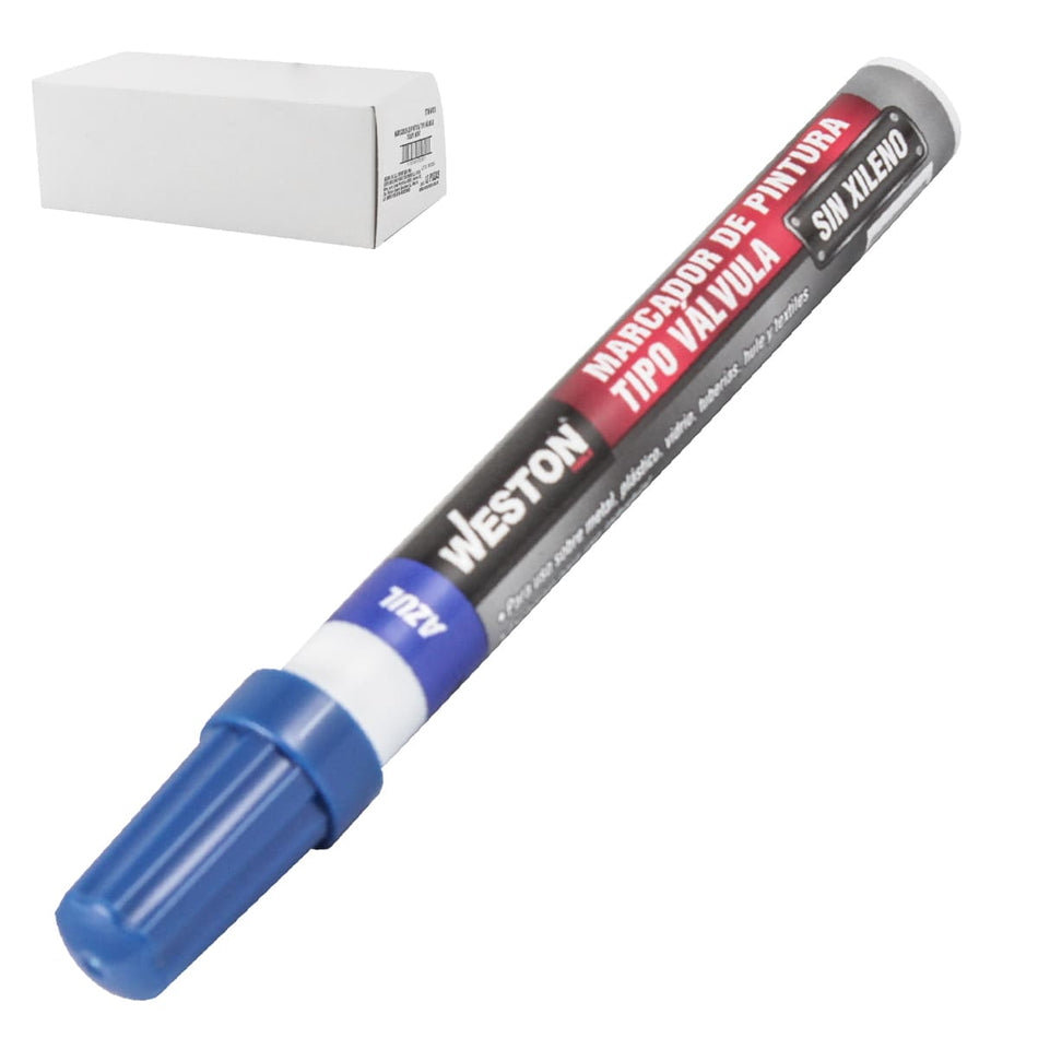 MARCADOR DE PINTURA TIPO VÁLVULA AZUL (C