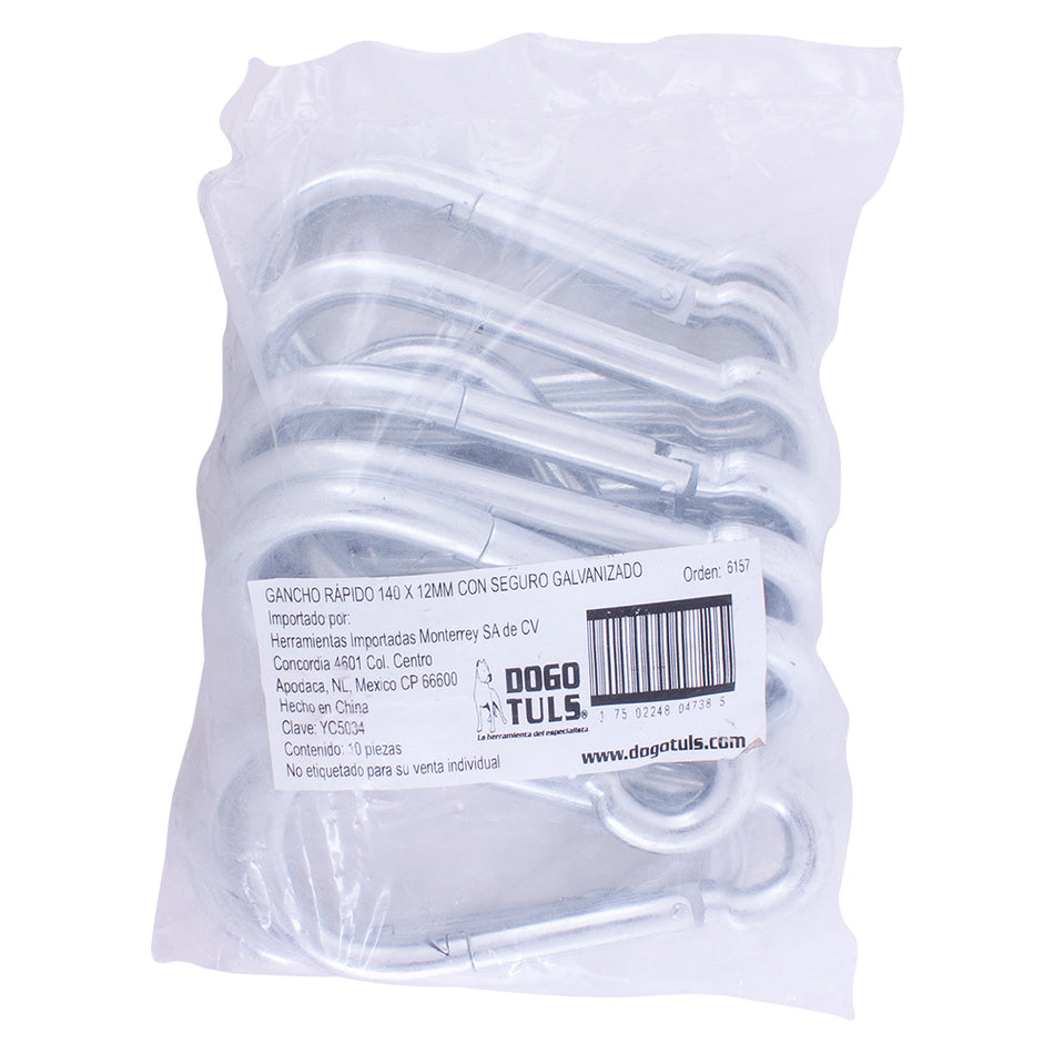 GANCHO RAPIDO C/TUERCA 6X60MM 113kg DOGOTULS YC5017
