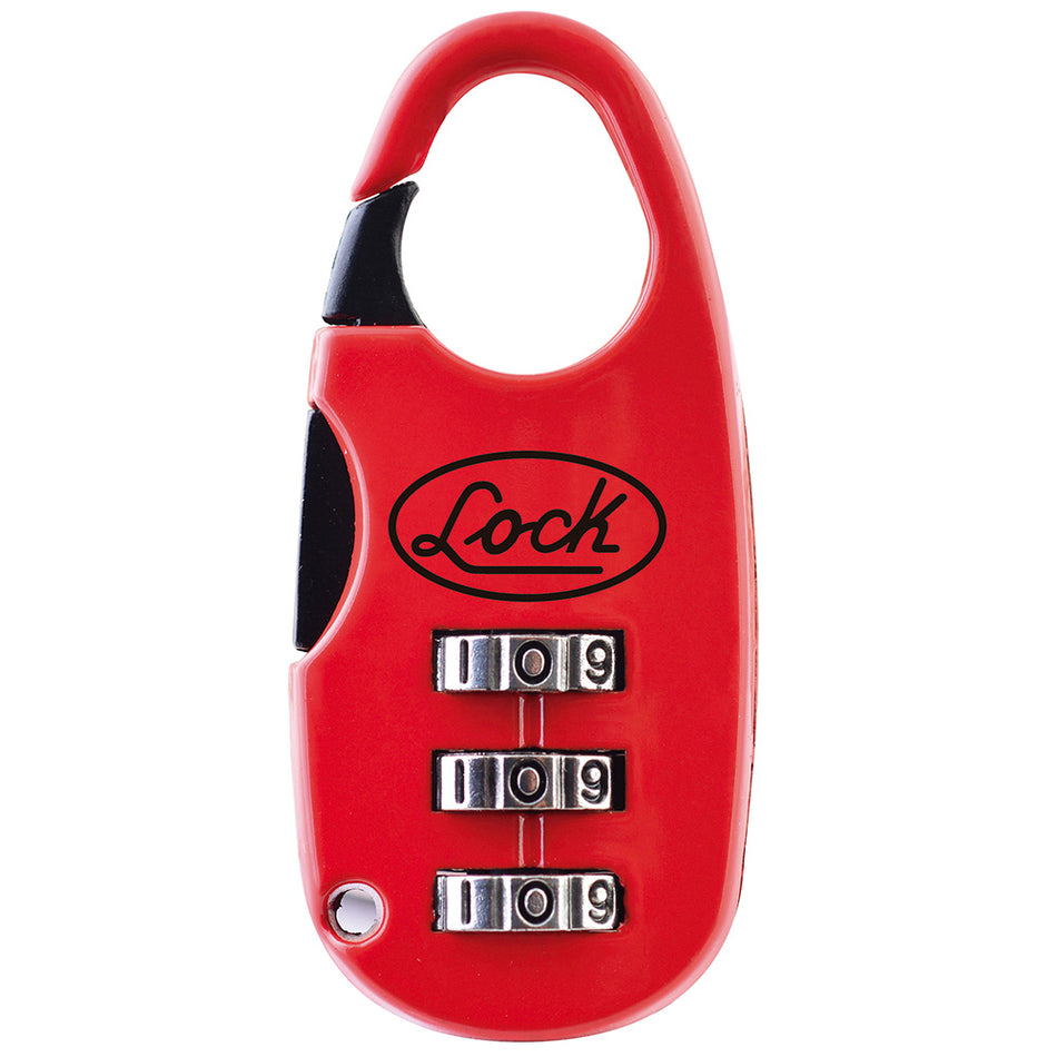 Candado de combinación programable para maleta 25 mm, color rojo Lock L21M20PT