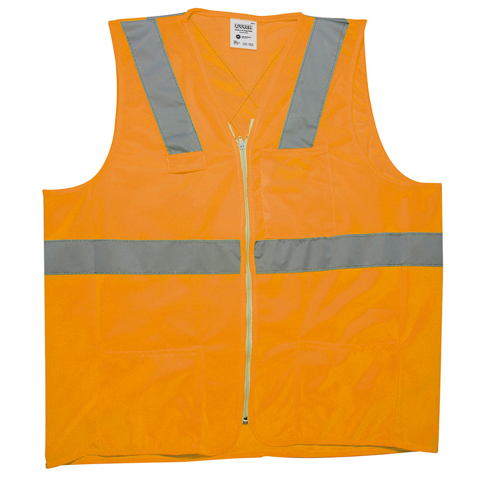 Chaleco de seguridad cerrado de alta visibilidad naranja M Urrea USCH51