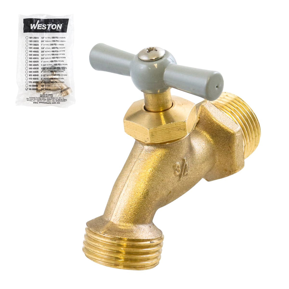 LLAVE PARA MANGUERA 3/4" (CAJA C/12 PZAS