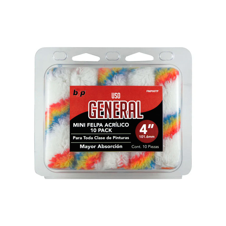 MINI FELPA 4" 10 PACK ACRÍLICO (TIPO FMP