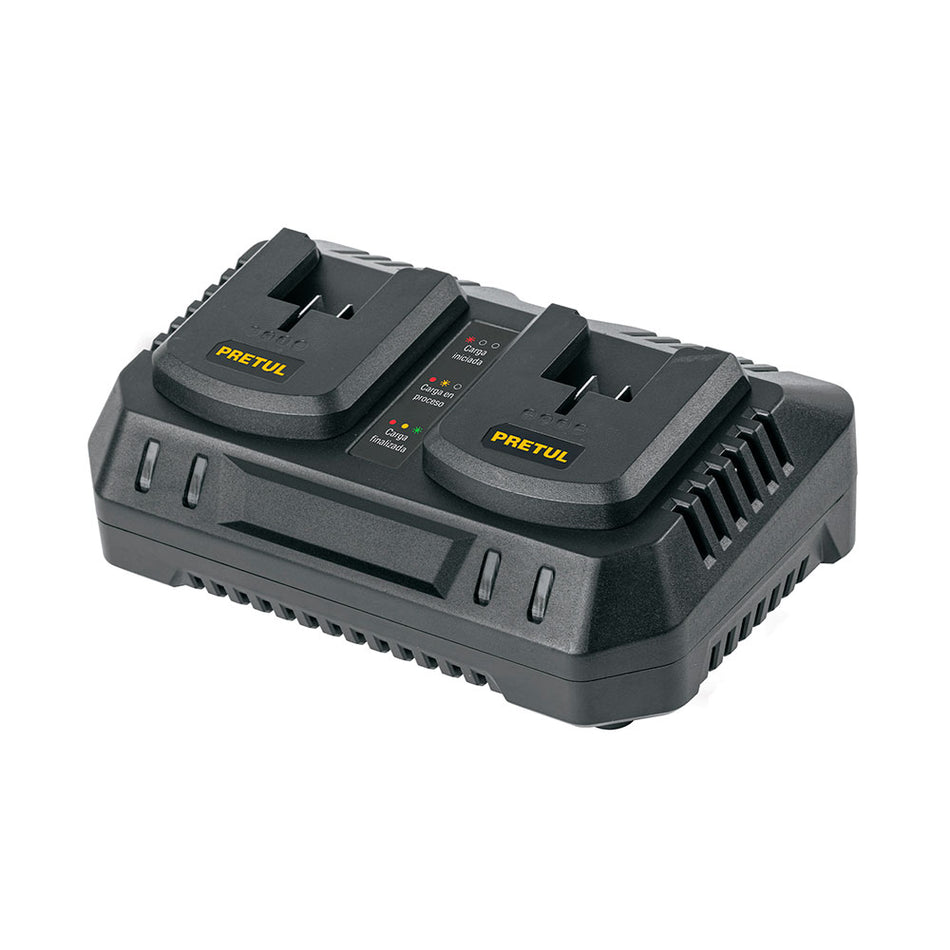 Cargador dual de baterías de ion litio 2
