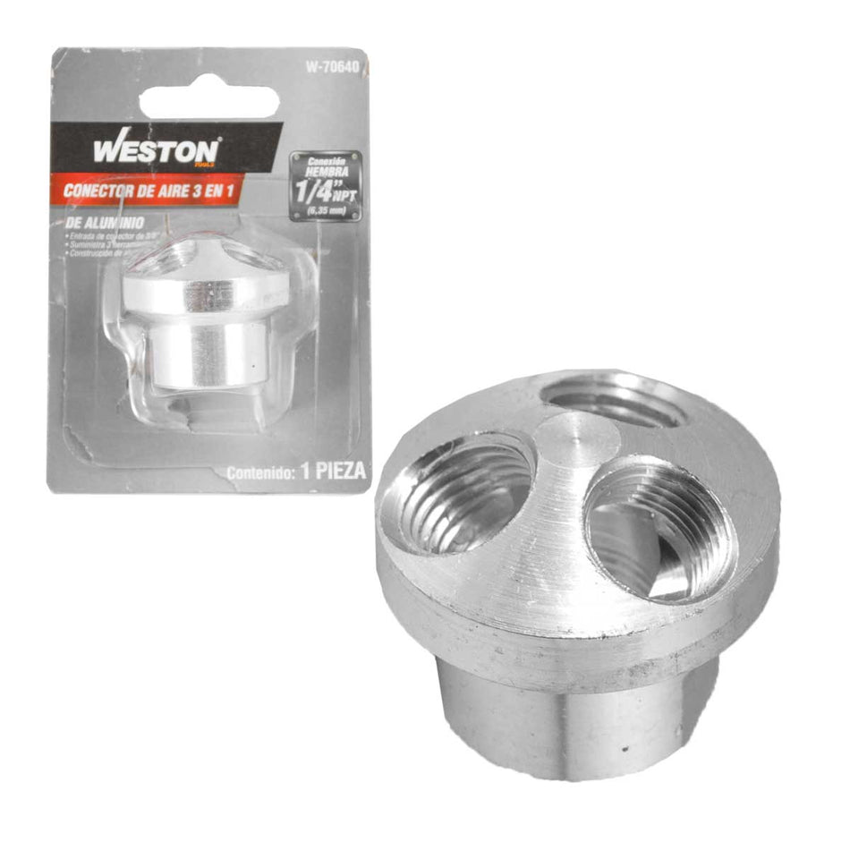 CONECTOR DE AIRE 3EN1 3/8 NPT C/3 SALIDA