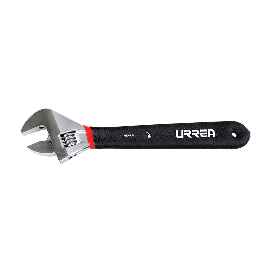 Llave ajustable cromada con mango Rubber grip 4" Urrea 704G