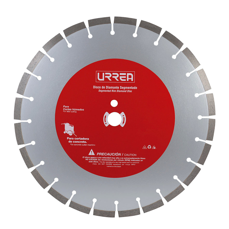 Disco de diamante para cortadora de concreto, 18" Urrea DDIS18
