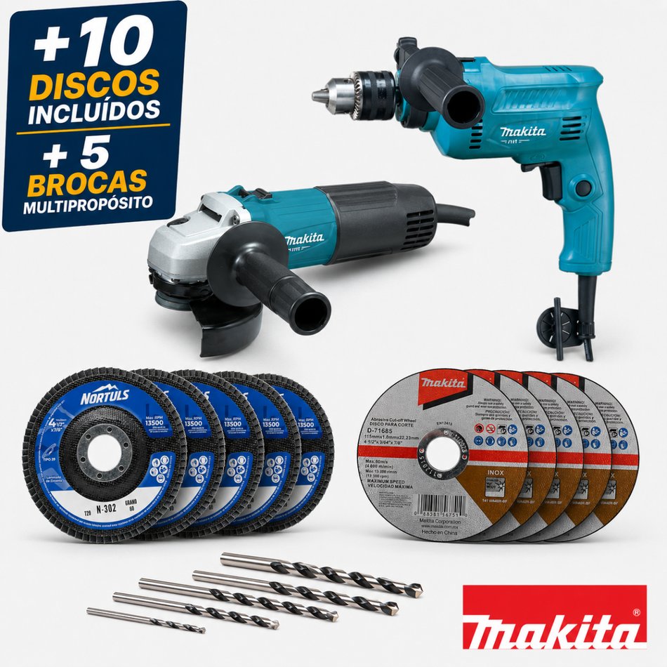 Kit Rotomartillo 1/2 M0801B + Esmeriladora Angular 4-1/2" M0901B Makita