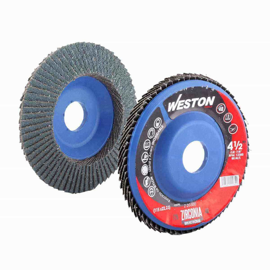 DISCO LAM.ZIRC.C/NYLON  4.5" X7/8"Z120 (