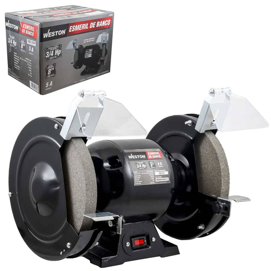 ESMERIL DE BANCO 6" X 1/2 H. P. (COBRE),
