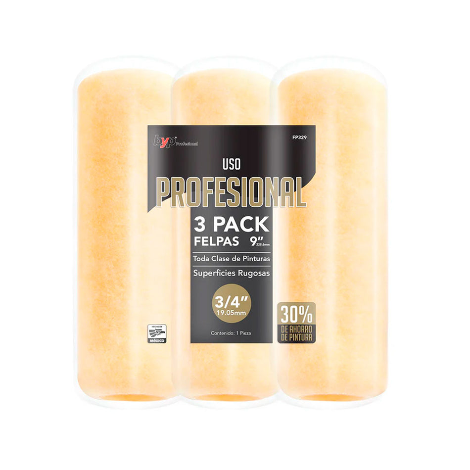 FELPA ALTA DENSIDAD 3/4"  3 PACK, BYP