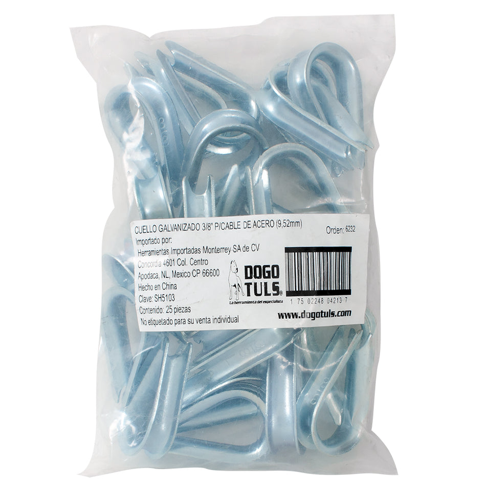 CUELLO GALVANIZADO 3/8" P/CABLE DE ACERO DOGOTULS SH5103