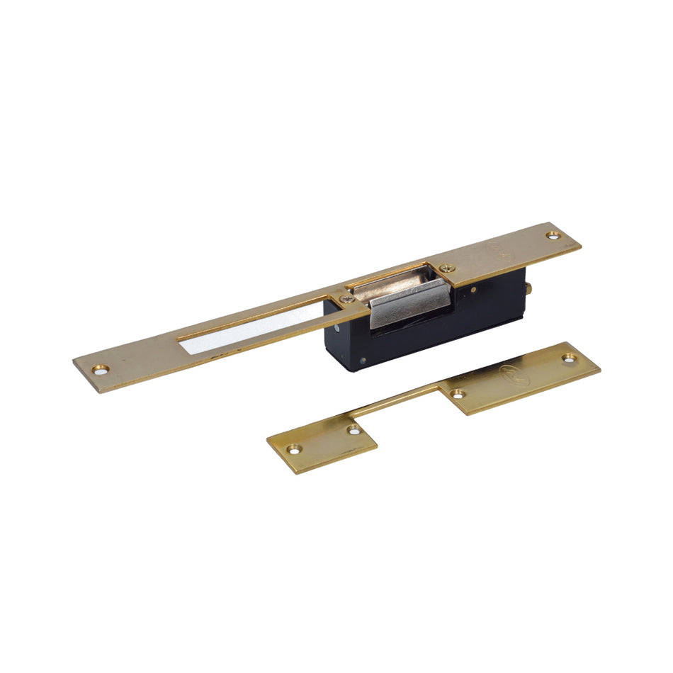 Contra eléctrica con bobina, latón brillante, en caja Lock EC11