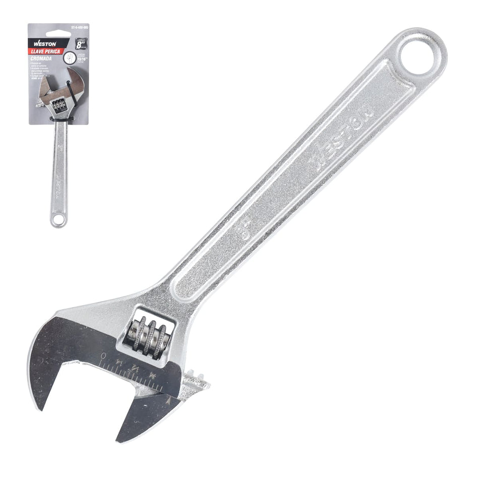LLAVE PERICA CROMADA 8", WESTON