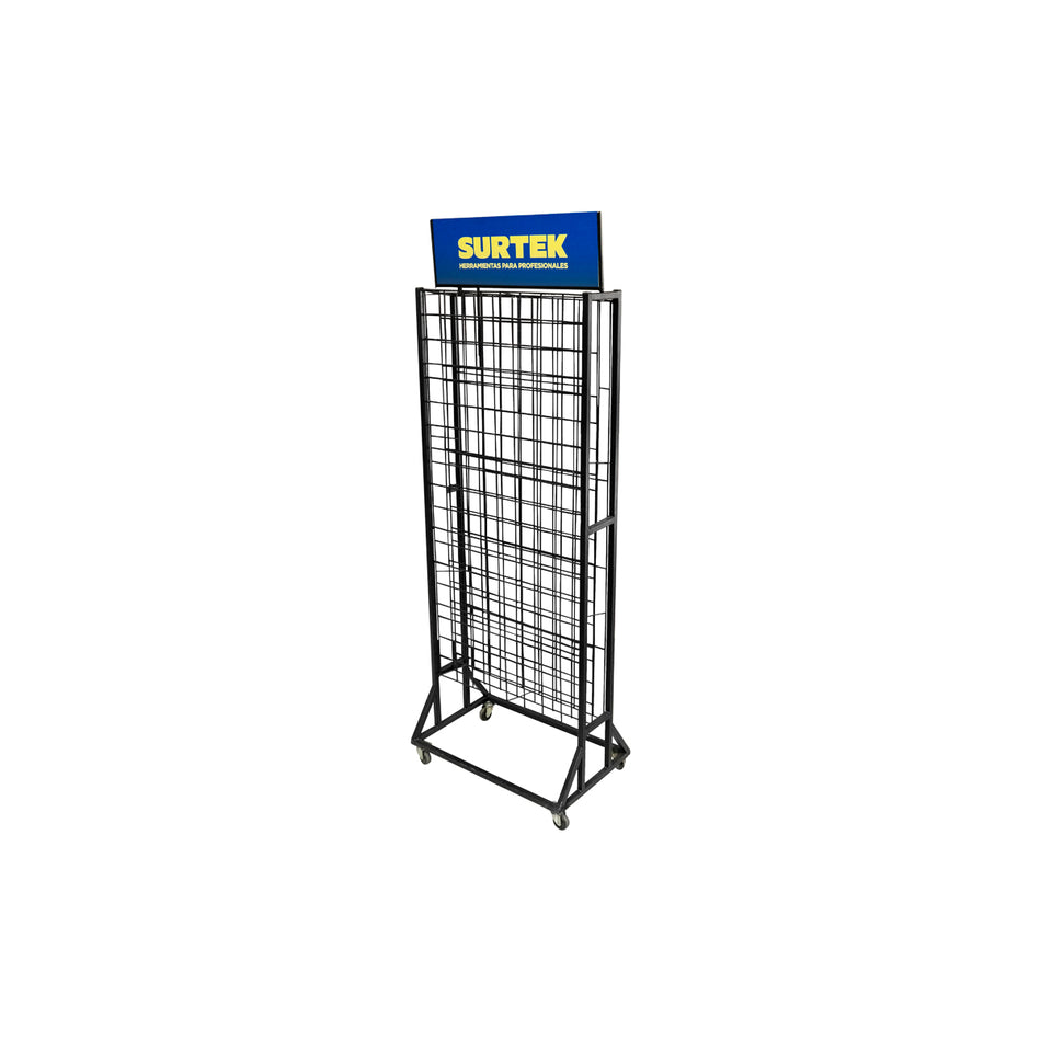 Rack de piso para 120 pinturas en aerosol 180 x 60 x 45 cm Surtek RPA3