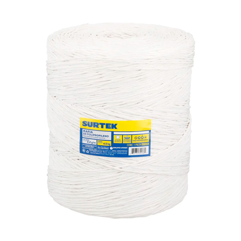 Rafia de polipropileno blanca 2.2 g/m Surtek RFB45