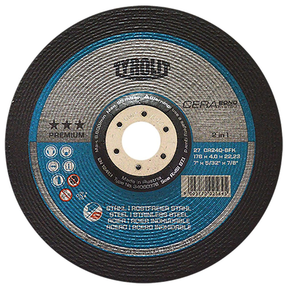 Disco abrasivo para desbaste de acero al