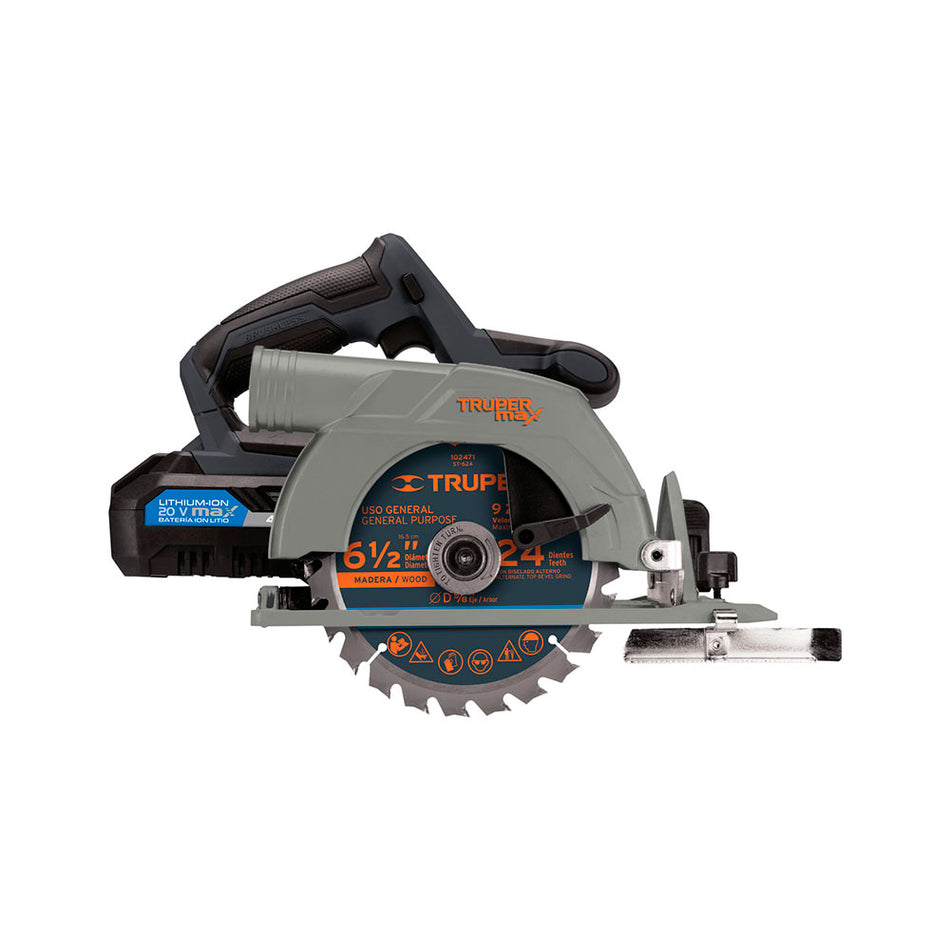 Sierra circular inalámbrica 6-1/2', 20V,