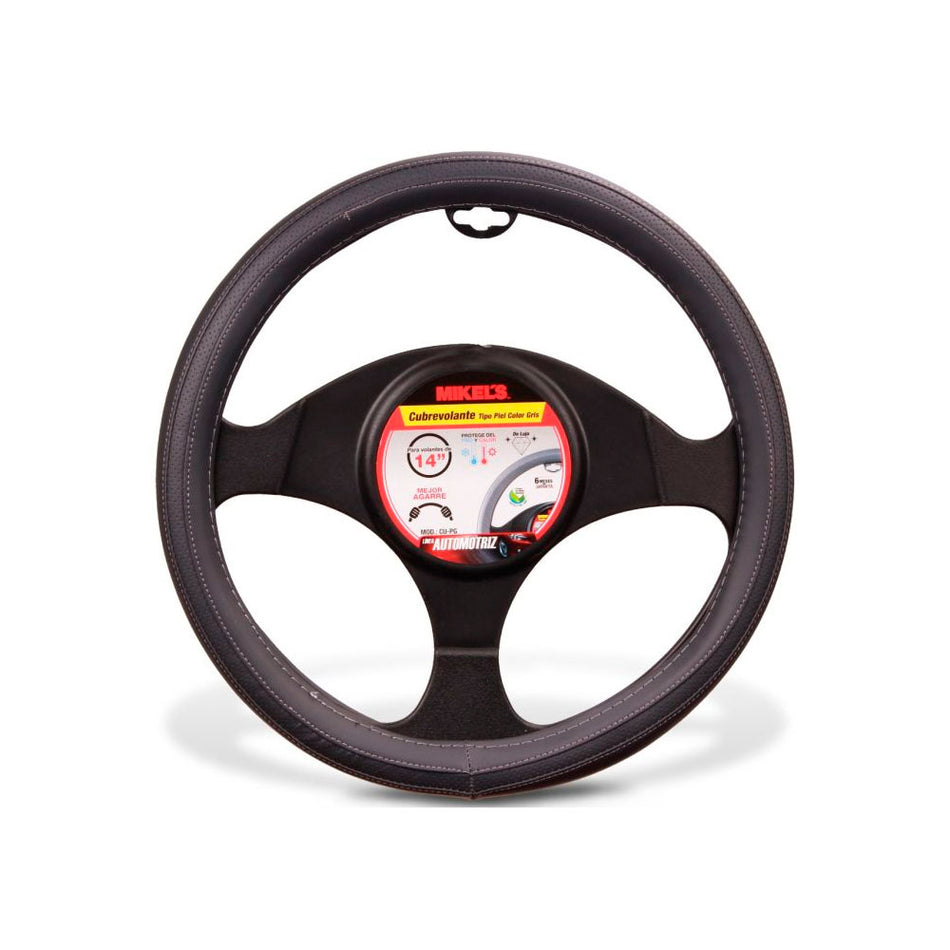 Cubre volante tipo piel, color gris, MIK MIKELS CU-PG