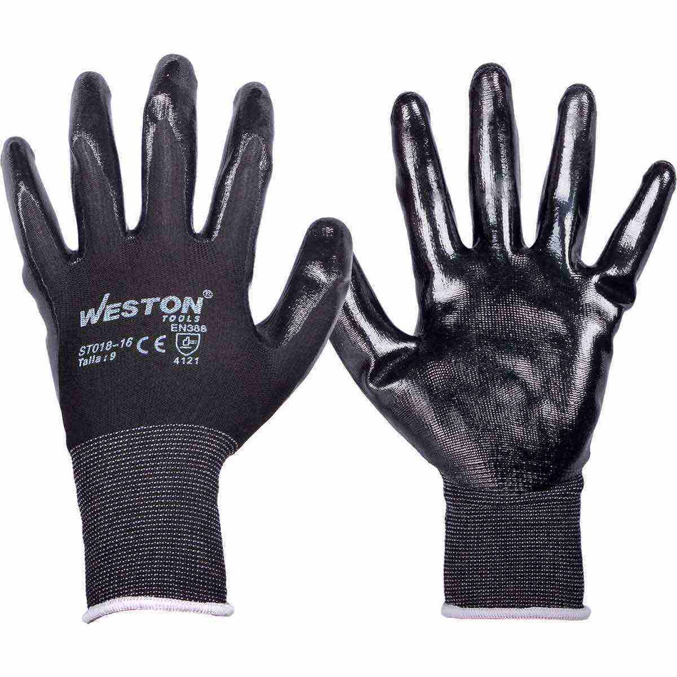 GUANTE NYLON C/NITRILO NORMAL 13G NEGRO