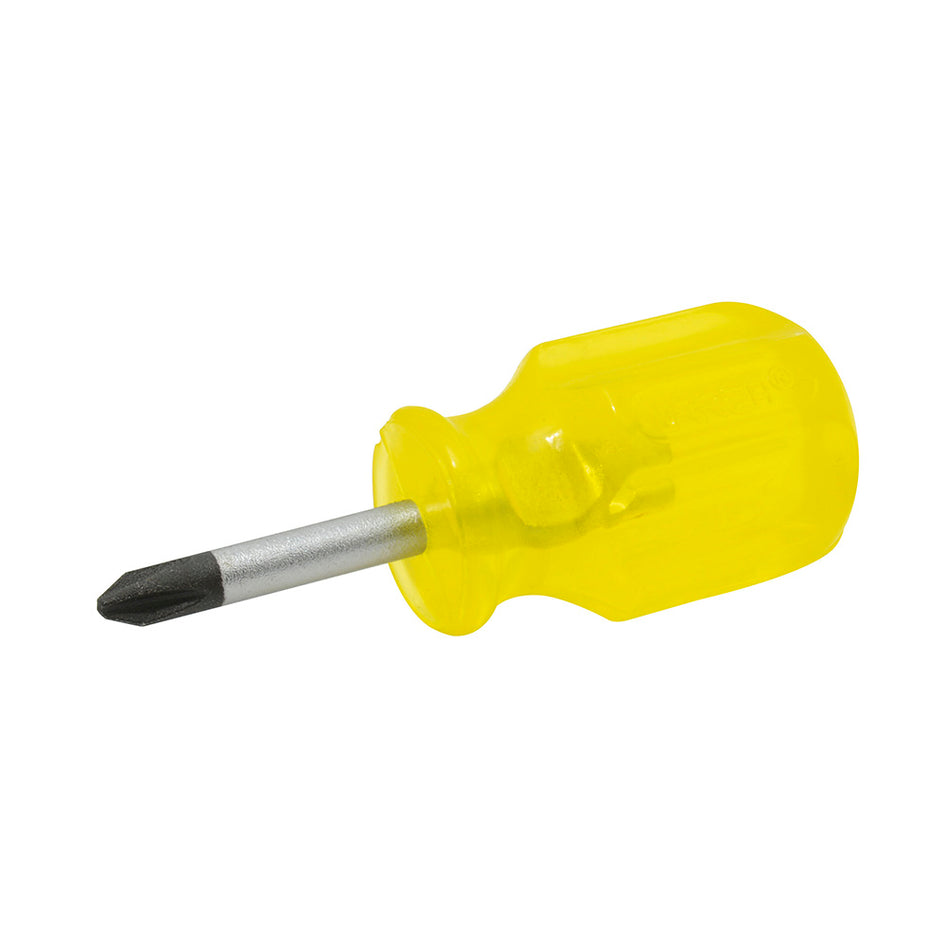 Destornillador con mango ámbar, punta Phillips tipo trompo barra redonda #2 x 1-3/8" Urrea 9671