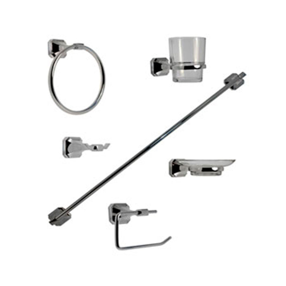 JUEGO DE ACCESORIOS P/BAÑO ACA/CROMO, RU