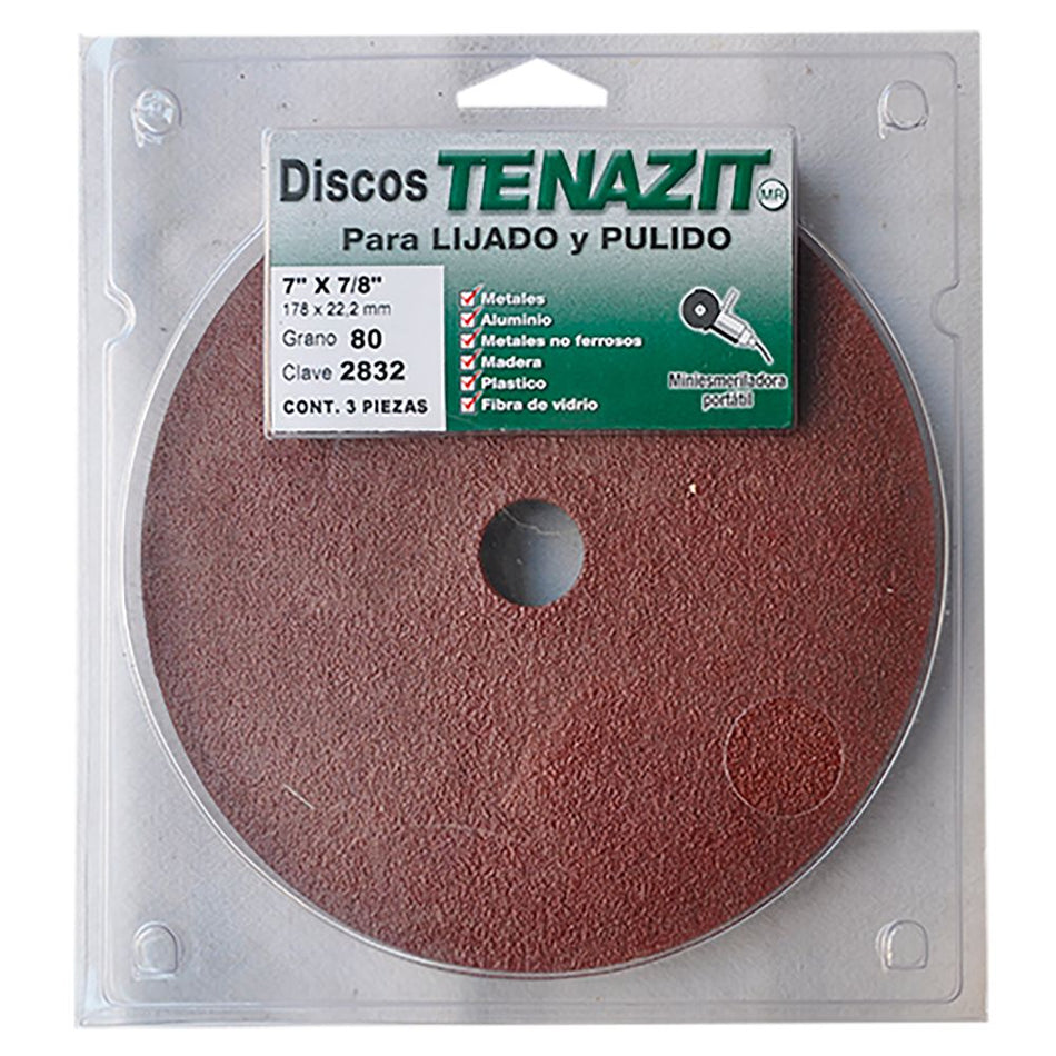 Paquete de fibrodiscos de óxido de alumi