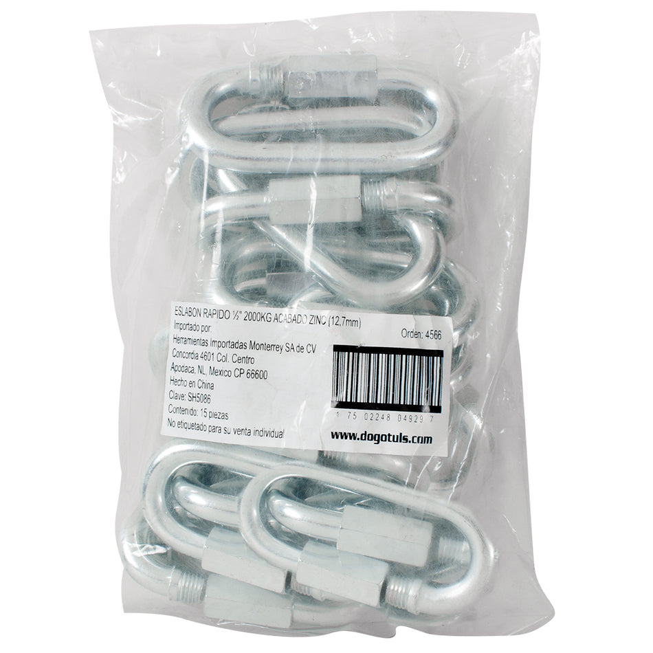 ESLABON RAPIDO 1/2" 2000KG ACABADO ZINC DOGOTULS SH5086