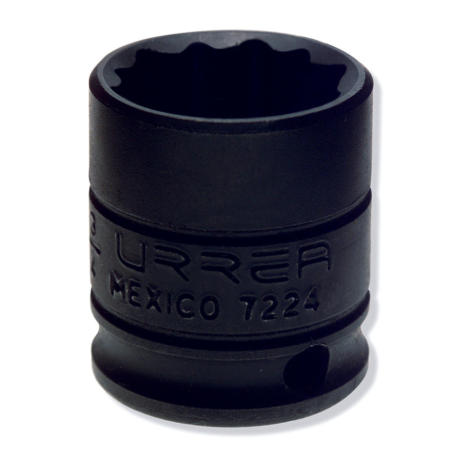 Dado de impacto cuadro de 3/8", 12 puntas, en pulgadas, 3/4" Urrea 7224