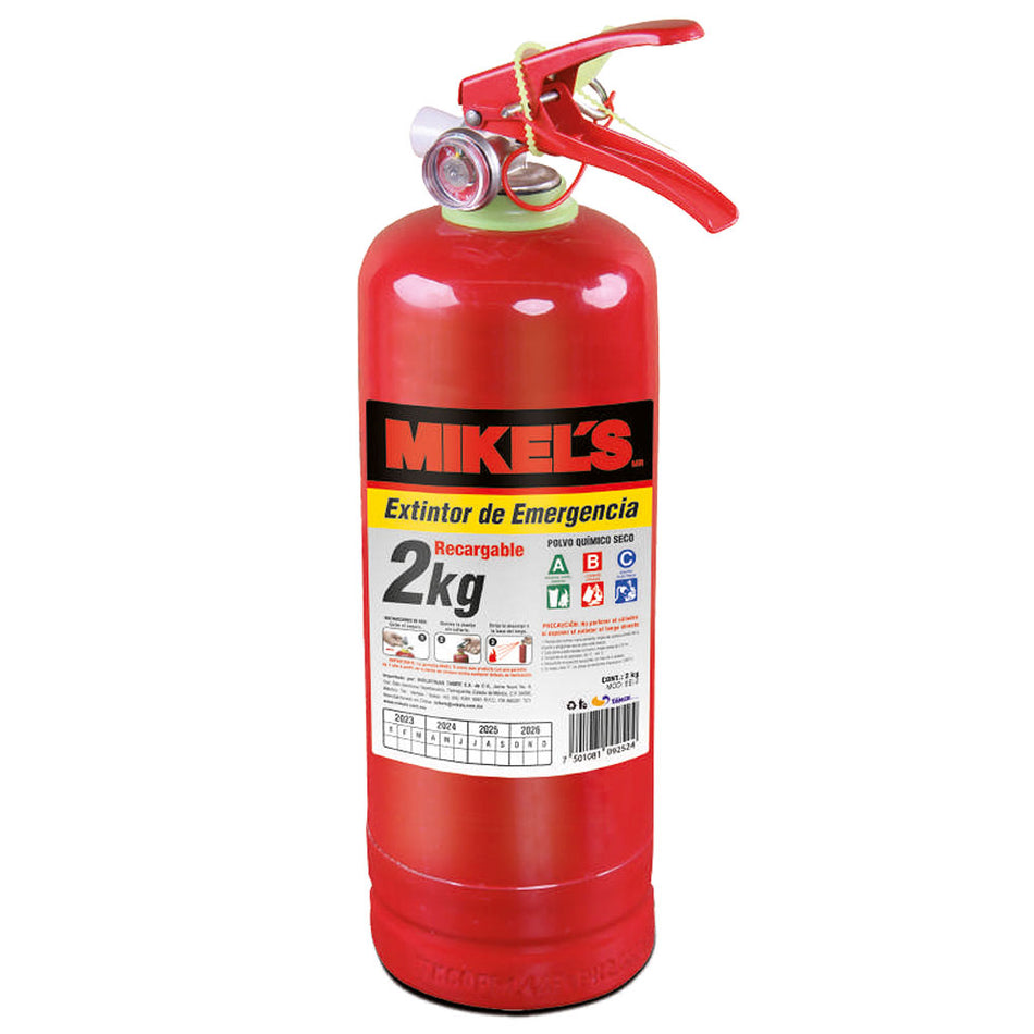 Extintor de emergencia recargable (2 kgs MIKELS EE-2